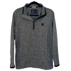 Rugby University Gray Quarter-Zip Pullover Men’s Size Small